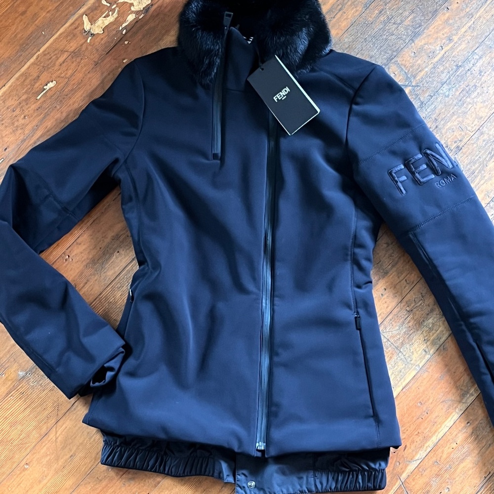 FENDI Giacci Tecnica Waterproof Ski Jacket Sz 38-AUTHENTICATED ⭐️